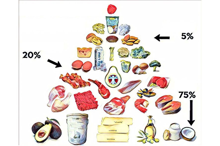 酮饮食的食物金字塔
